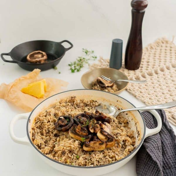 Baked Mushroom Risotto - My Kids Lick The Bowl