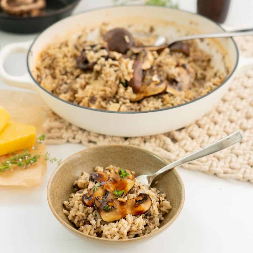 Baked Mushroom Risotto - My Kids Lick The Bowl