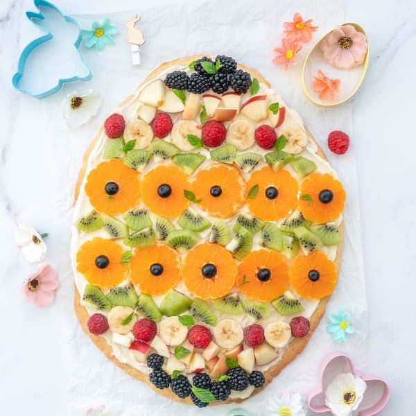 Fruit Pizza For Easter - My Kids Lick The Bowl