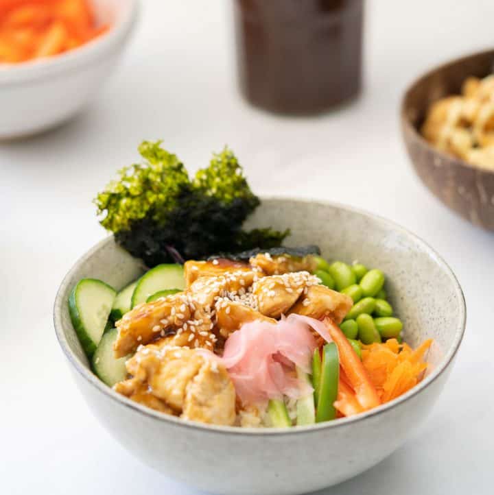 Teriyaki Chicken Sushi Bowl My Kids Lick The Bowl
