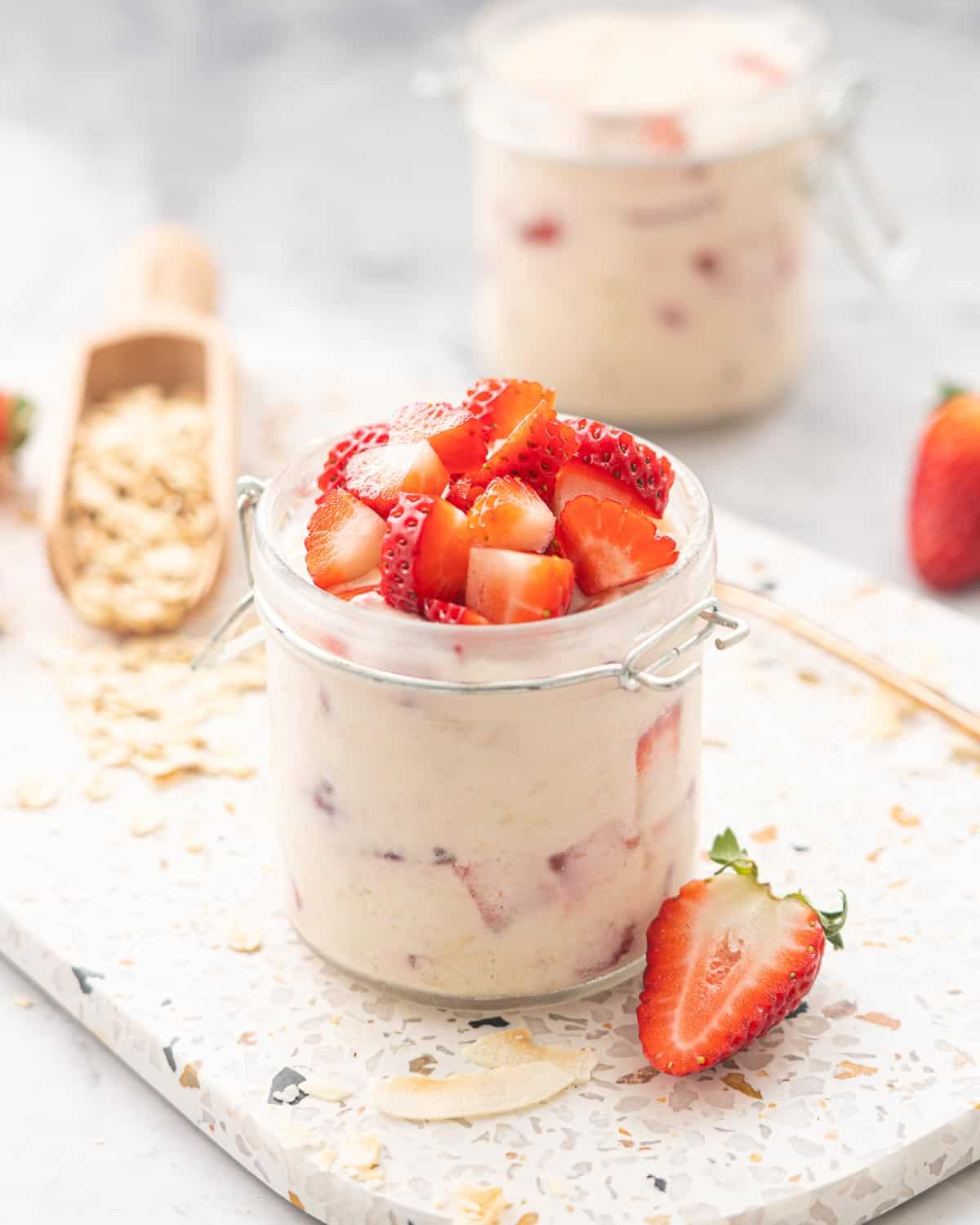 Strawberry Overnight Oats Recipe - Super Healthy Kids