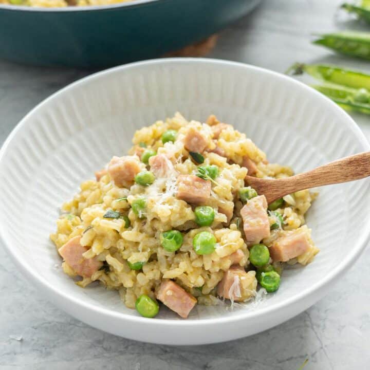 Ham and Pea Risotto - My Kids Lick The Bowl