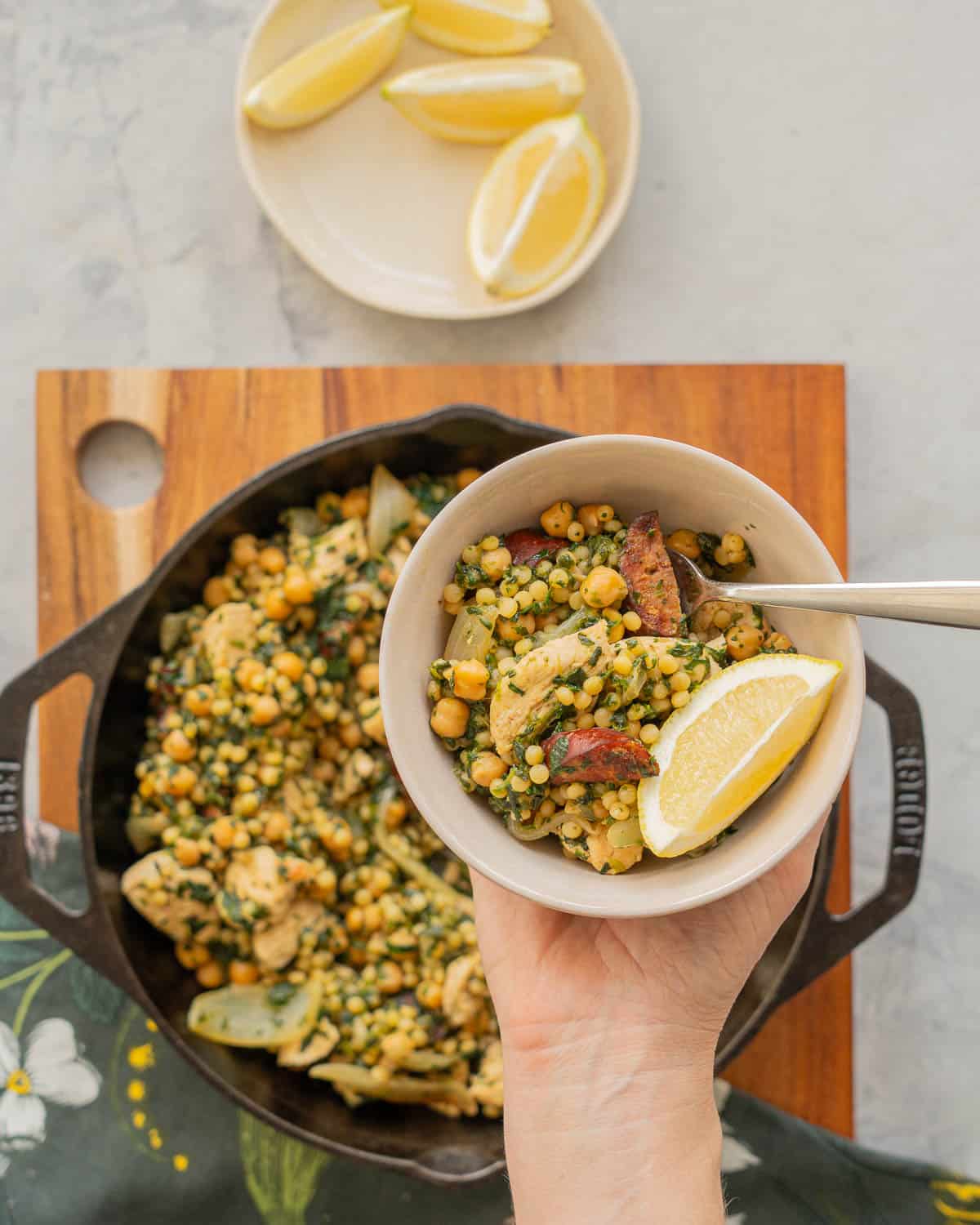 Chicken Couscous with Chorizo and Chickpeas