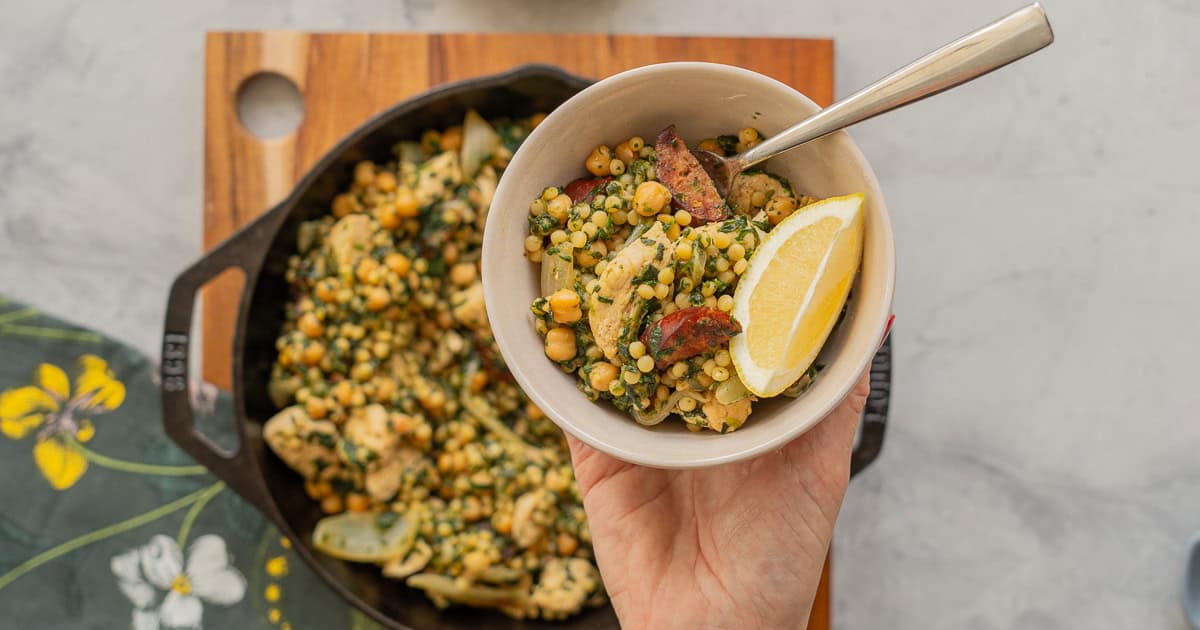 Chicken Couscous with Chorizo and Chickpeas